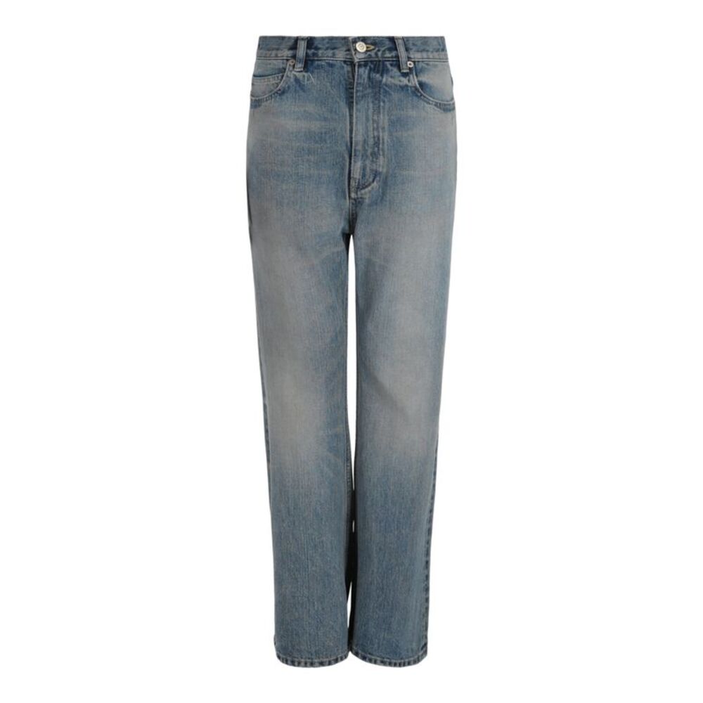 Balenciaga Organic Selvedge Flared Jeans Blue Womens